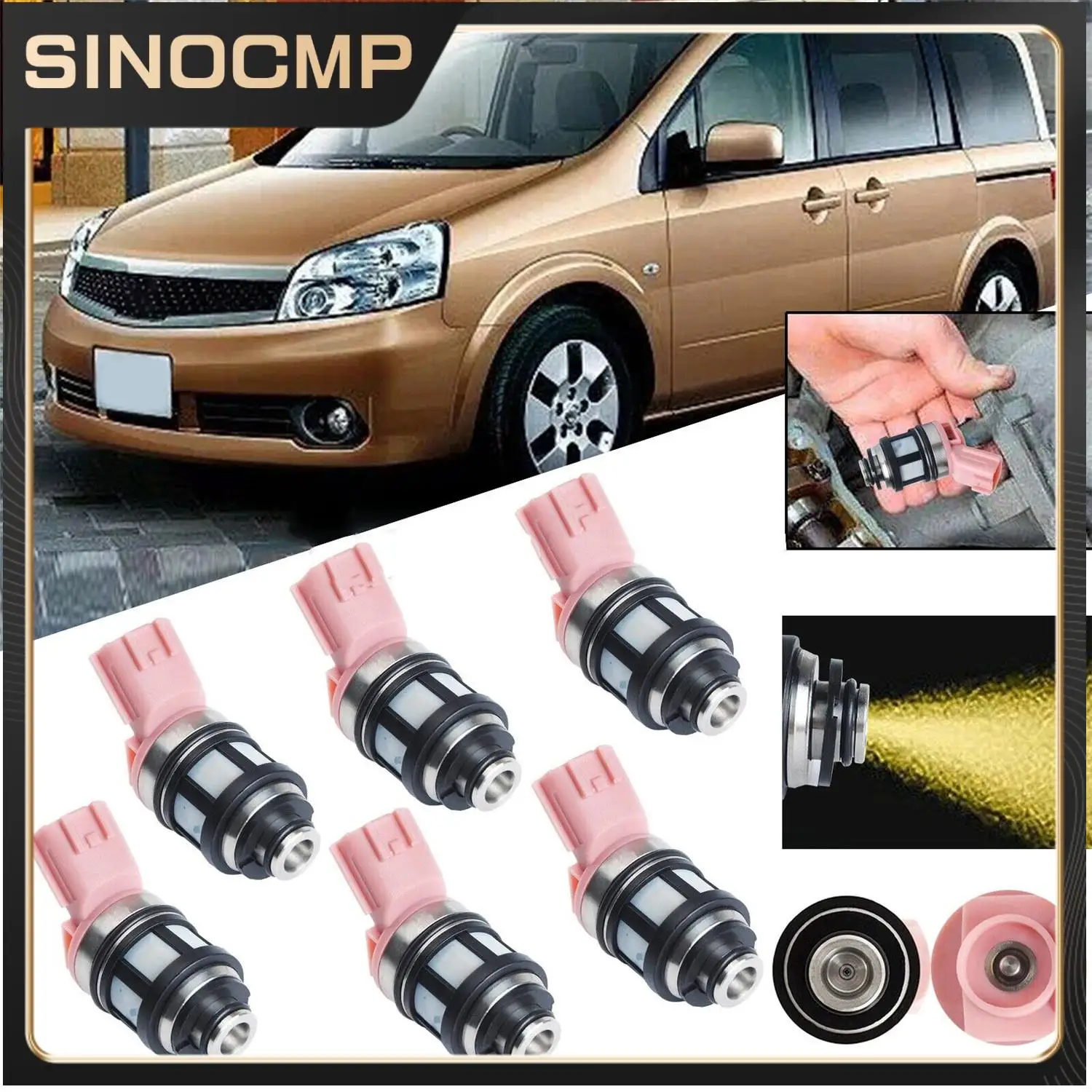 

6 топливных форсунок 16600 9S200 JS23-4 16600-9S200 166009S200 для двигателей Nissan 3.0L 3,3 л и деталей двигателя Система подачи топлива