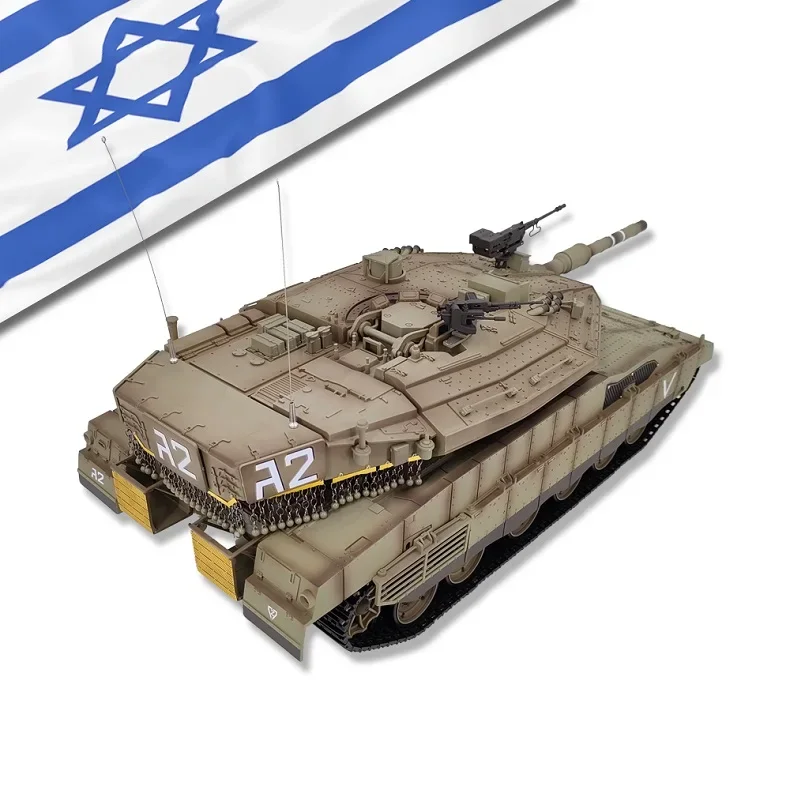 Henglong 3958-1 ISR Merkava MK-IV 크롤러 1/16 금속 2.4G 연기 IR 전투 사운드 RTR 라디오 제어 군사 탱크 장난감