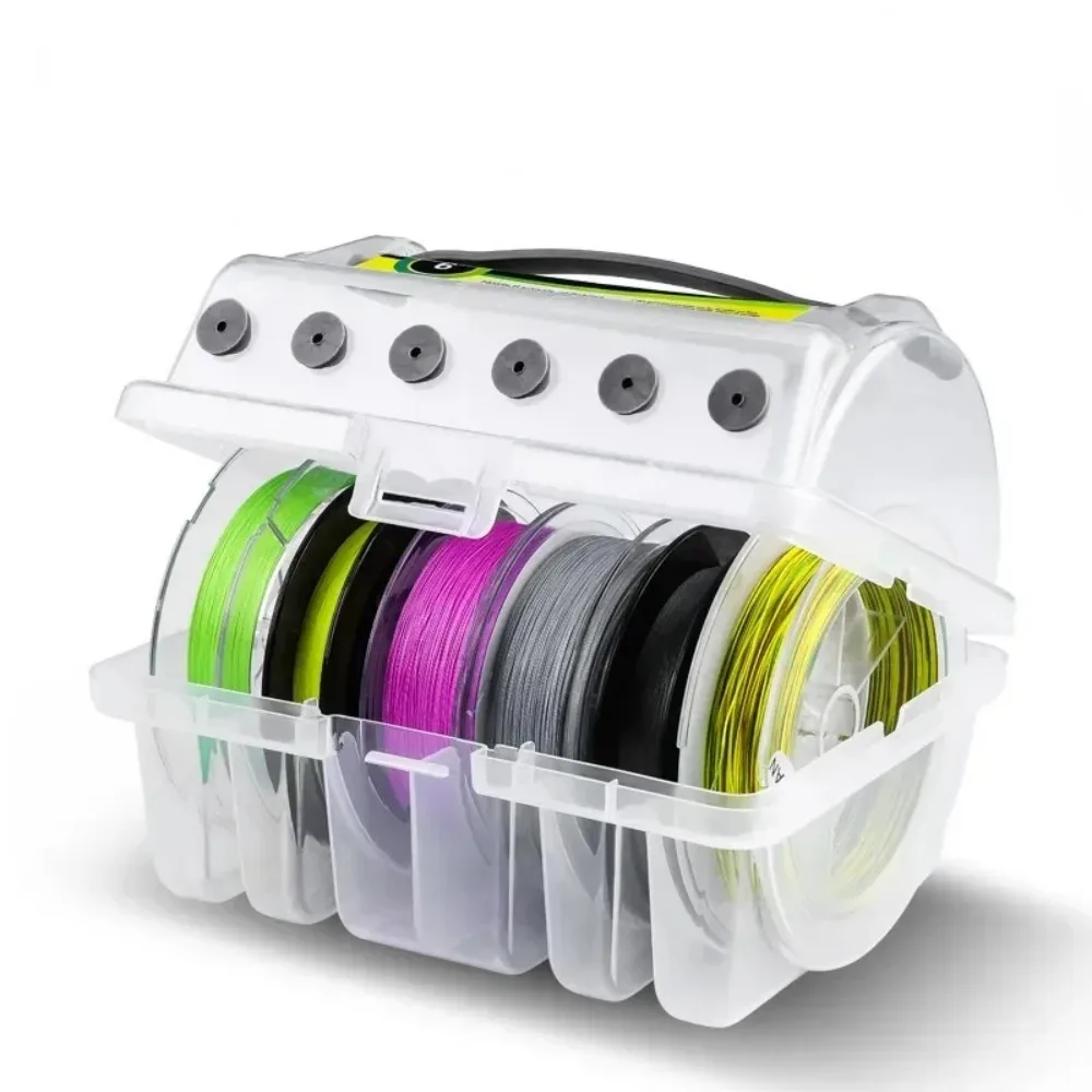 Fishing Tackle Box 6 Compartments Fishing Accessories Line Hook Storage Case Organizer Boxes Double Sided Fishing Tool