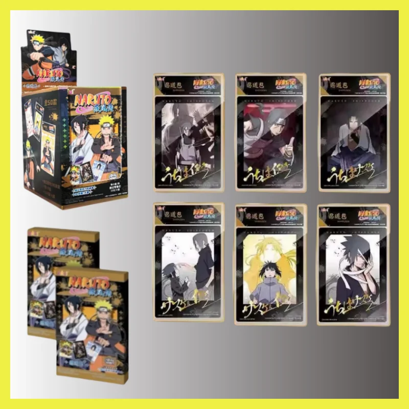 Caja de tarjetas Original de la serie Naruto Shippuden Ninja Road, tarjeta de figura de Anime con ladrillos de tarjetas, colección Sasuke, tarjetas Flash acrílicas
