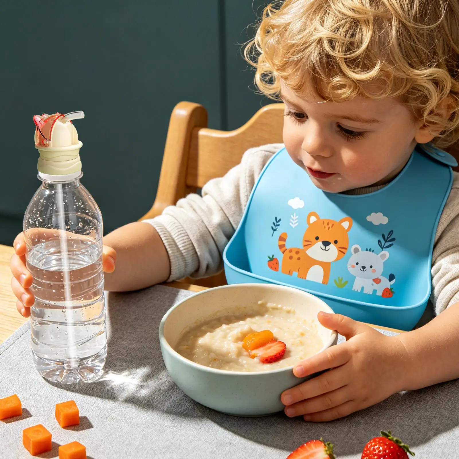 Bottle Straw Spout For Kids Cartoon Leak Proof Reusable Kids Water Bottle Spout Adapter Cover For Beverage Milk Water Home