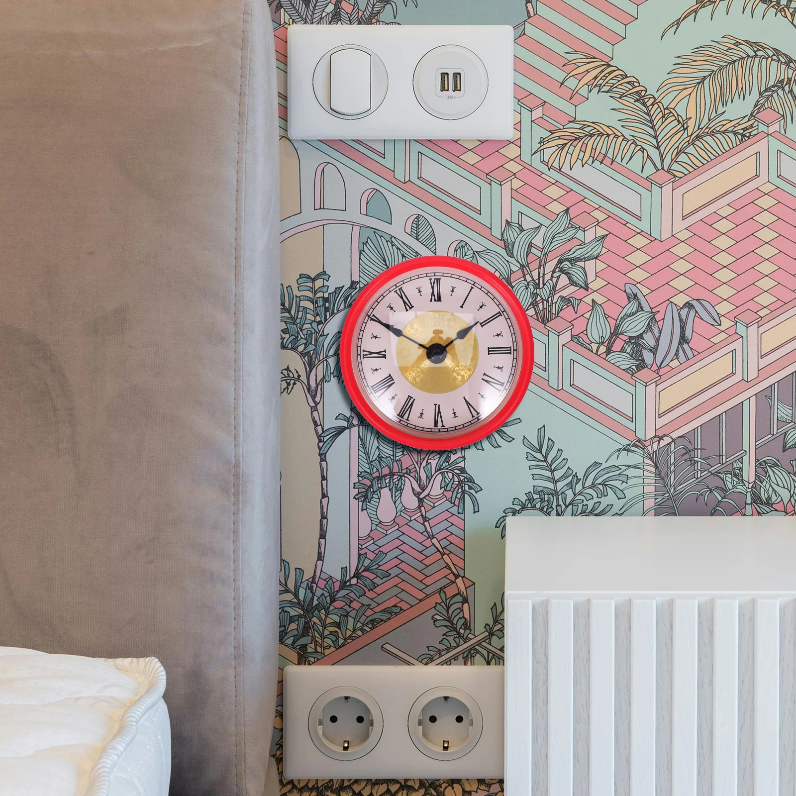 

Mini Quartz Diy Head Vintage Style Plastic Movement For Wall Round Head Clock Craft Miniature Clock Insert Decor