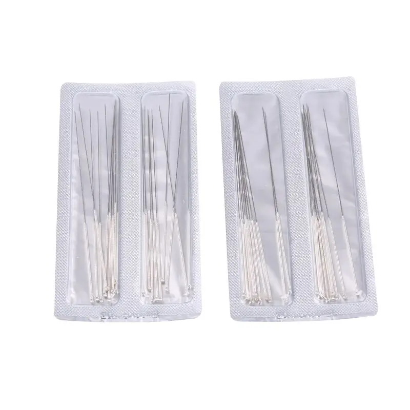 Size 0.25/30/35/40mm Authentic Silver-plated Non-Disposable Needles 200 Reusable Aseptic Acupuncture Needle Painless