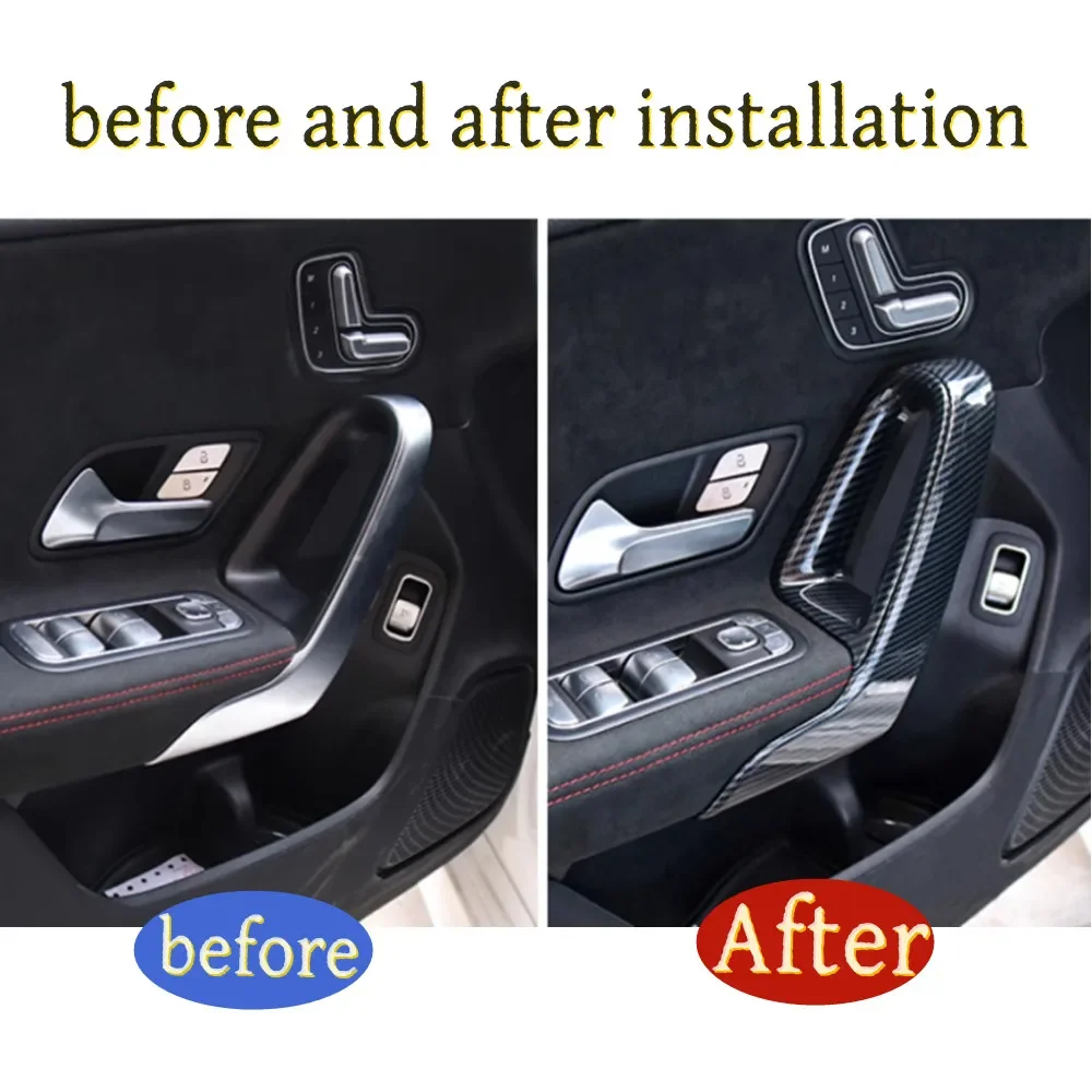 

Car Ashtray ABS Car Inner Door Handle Panel Frame Cover Trim Stickers For Mercedes Benz A Class W177 CLA C118 2019-2024 Au Car A