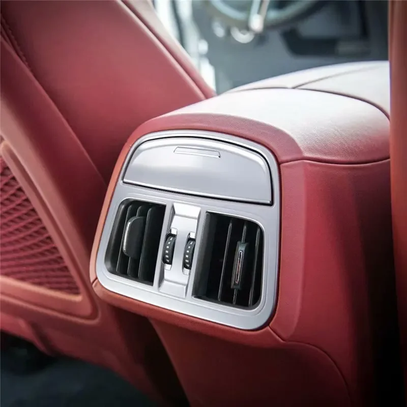 

WELKINRY For Maserati Levante 2016-2024 Car Tail Rear Seat Armrest Box Back Air Conditioning Switch Button Knob Vent Outlet Trim