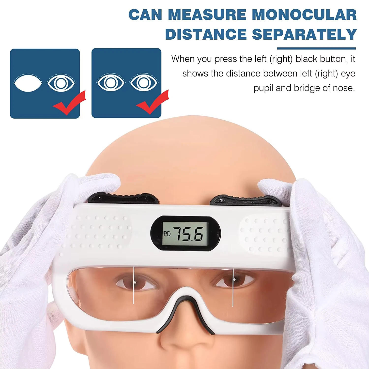 Optometry Digital Pd Meter Ophthalmic Eye Pupil Distance Measuring Ruler Optical Pupilometer Easy to Use CE Approval