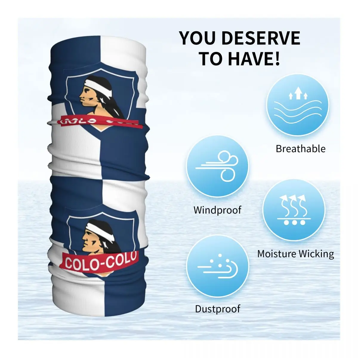 تشيلي كولو كولو نادي كرة القدم باندانا الرقبة الجراب مطبوعة Campeon قناع وشاح دافئ عقال الرياضة في الهواء الطلق للرجال النساء الكبار #4