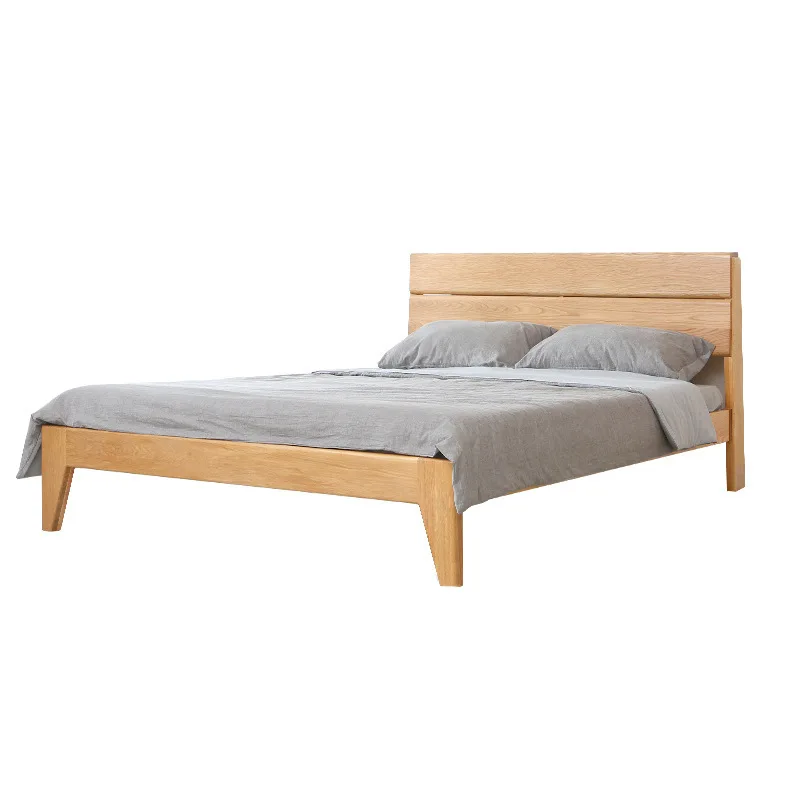 

Furniture, 1.8 meters Nordic, all solid wood bed, simple, modern, bedroom, double