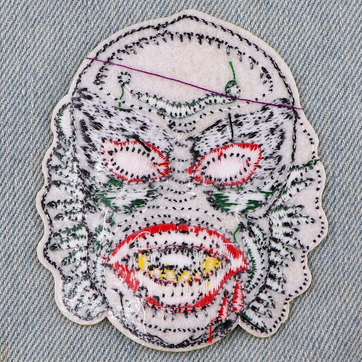 Movie Monster Cool Patches Embroidered Diy Iron on Patches for Clothing Jacket Badges Sewing Stickers Applique Patches