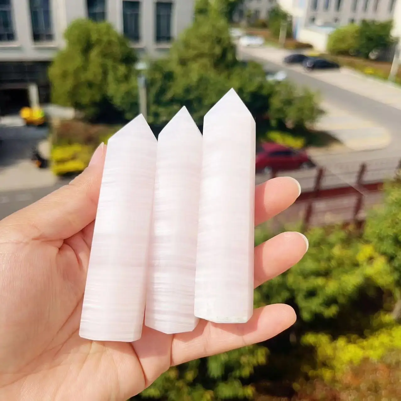 1kg Natural Pink Calcite Point Crystal Quartz Pink Stone Tower Calcite Wand For Home Decoration And Holiday Gift Christmas Gift