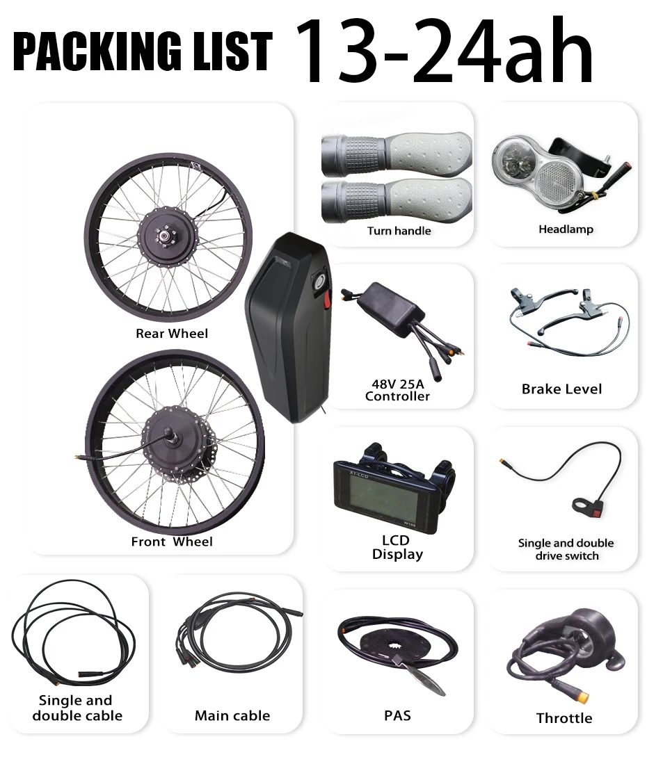 electric bicycle kit amazon 27.5Inch Conversion Kit, 72V 2000W E-Bike Rear Wheel Hub Motor with Mutifunction LCD Display & Pedal Assistant Sensor, 60N.M 7-Speed Flywheel E-Bike Conversion Set US Stock : Sports performance lithium 10 BEST EBIKE CONVERSION KITS