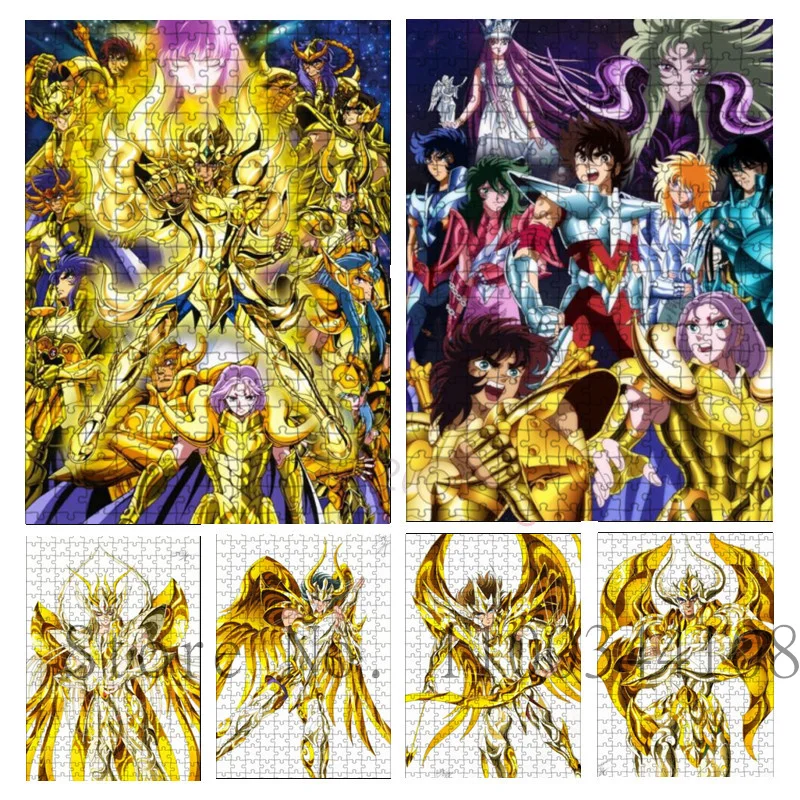 

Пазл в японском классическом стиле аниме Saint Seiya, пазл из 1000 частей, пазлы из бумаги для взрослых и детей, Обучающие игрушки, коллекционные подарки