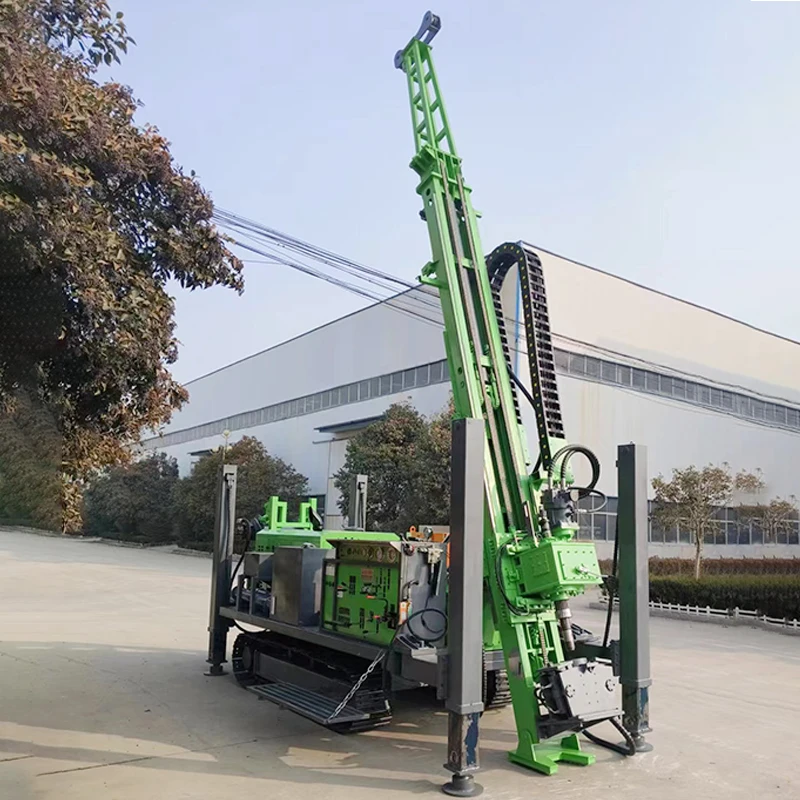 Cheap Mechanical Top Drive Water Well Drilling Rig Machine for Sale Crawler Walking High Efficiency Max.600m Underground