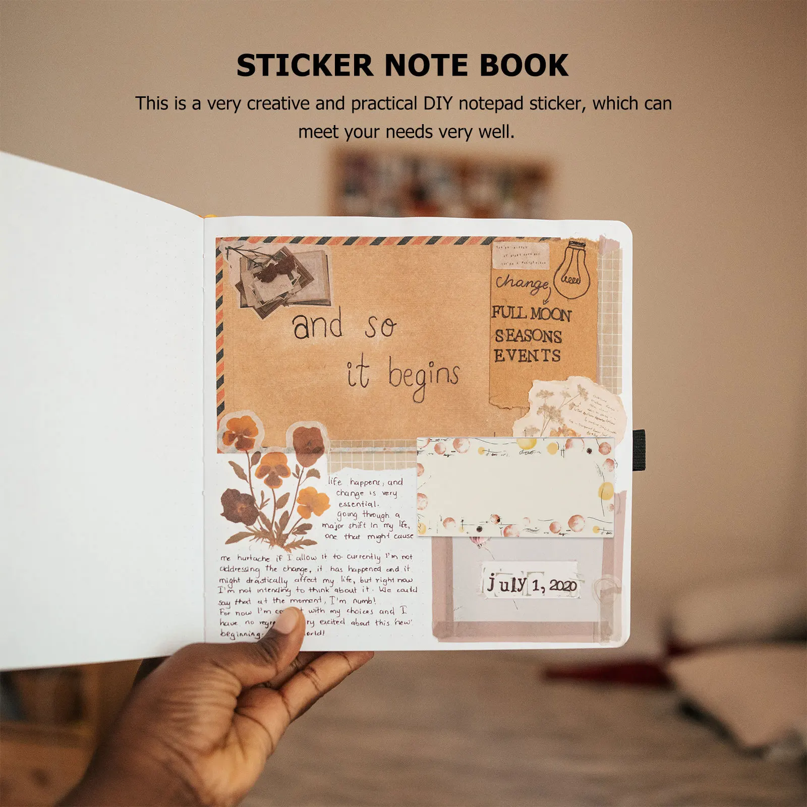 

600Pcs Portable Memo Notes Paper Sticker Pads Self Adhesive Set for Office School Students Message Notes Post Memo