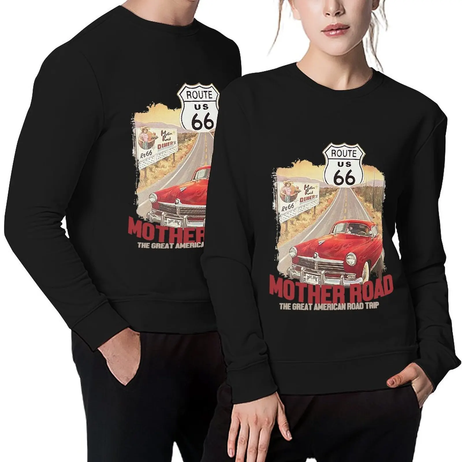 

Route 66 US Pullover autumn new products autumn mens designer clothes clothes for men aesthetic sweatshirts