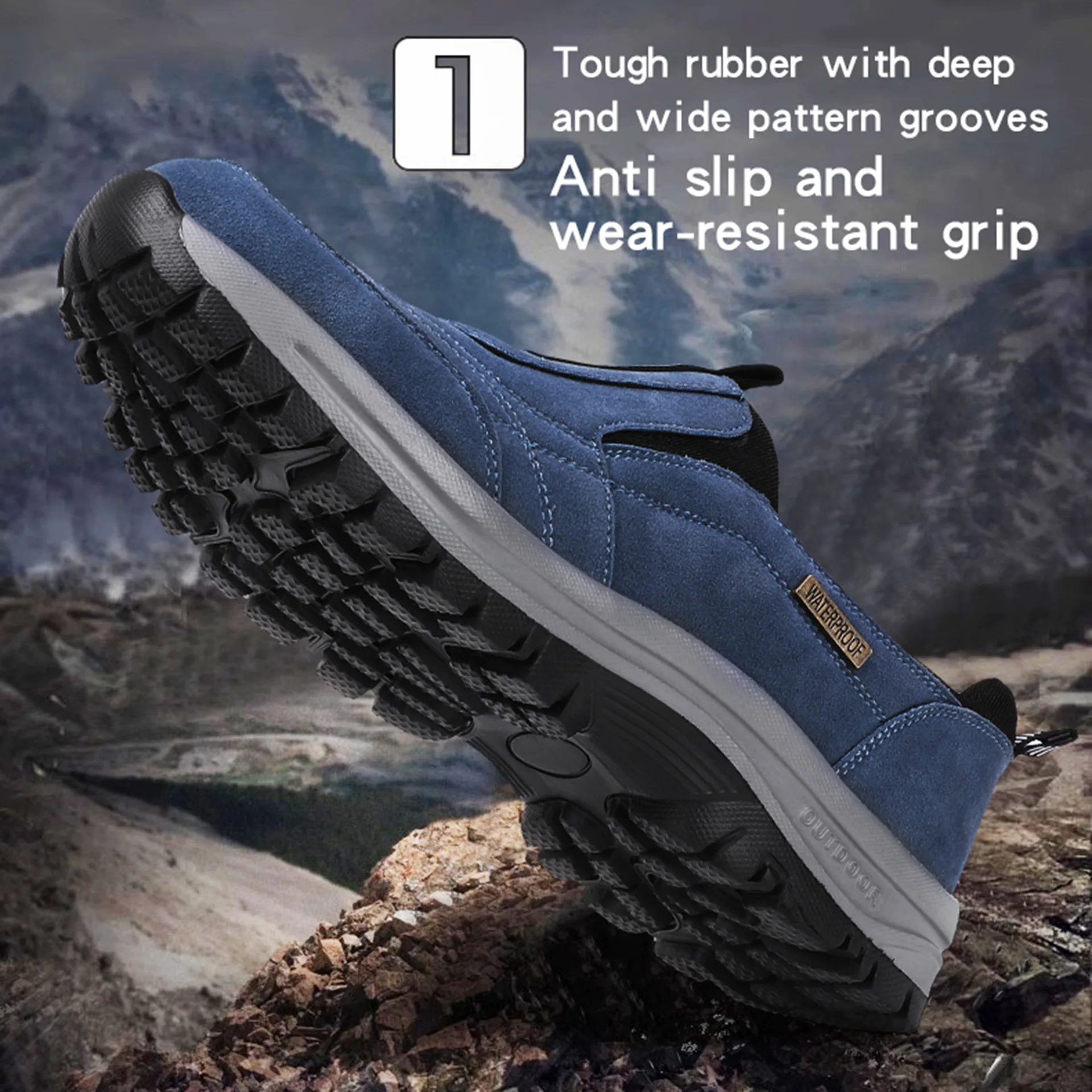 Outdoor Shoe Men Sneakers Sping Slip on Casual Men Shoes Breathable Suede Leather Shoe Anti-skid Walking Shoe Hot Sale Footwear