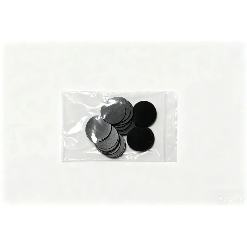 100PCS NTAG215 25mm Black Round Self Adhesive NFC Tags 13.56MHz 504Bytes Rewritable RFID Stickers for TagMo Amiibo NFC Phones