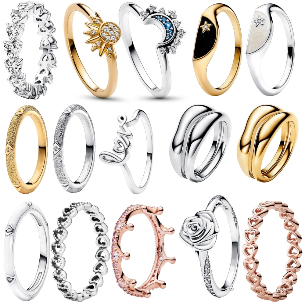 New Minimalism ME Day & Night Ring Set Ladies Festival Party Jewelry Organically Shaped Stacking Rings Exquisite Gifts