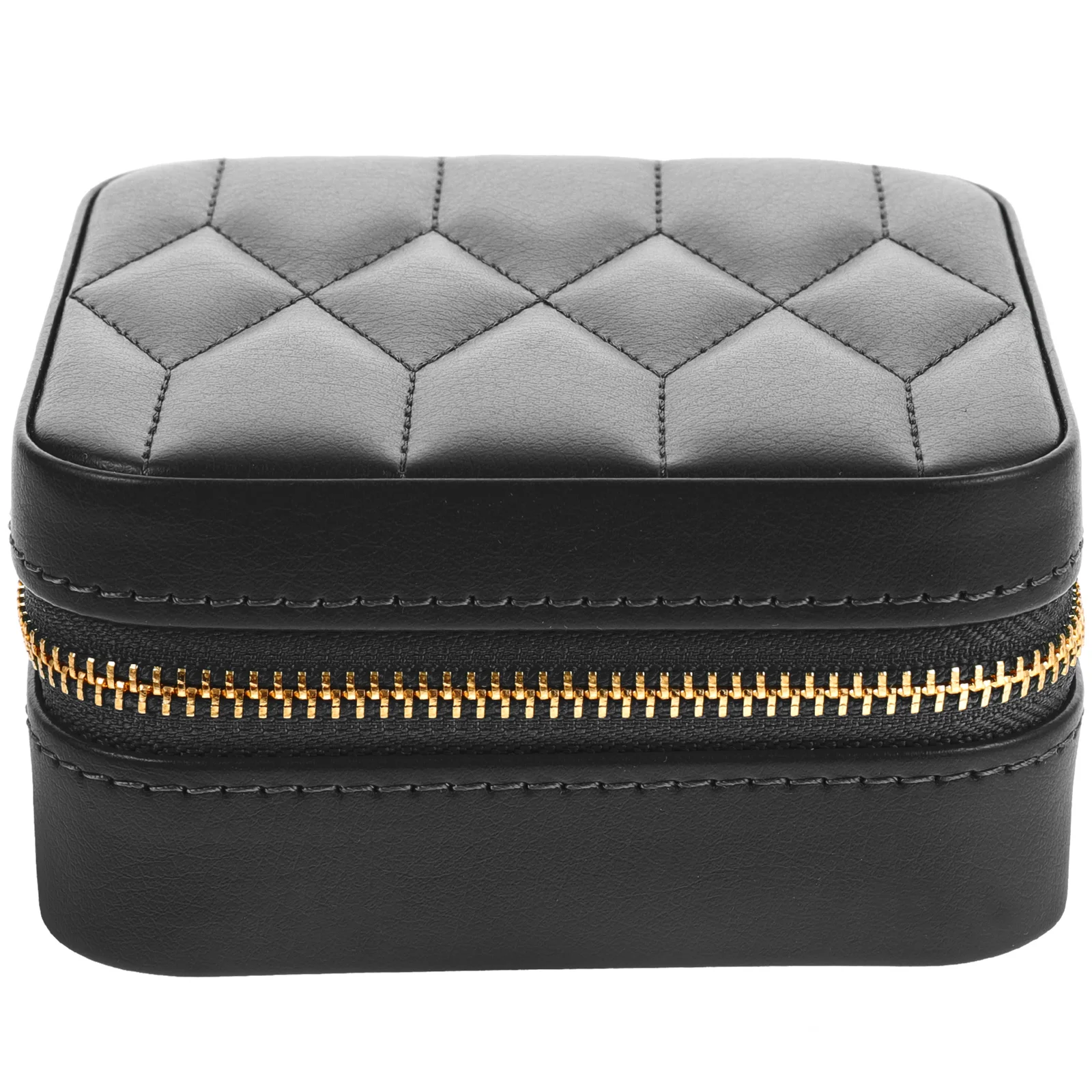 

Compact Travel Jewelry Storage Box Organizer Case For Women Lightweight Portable Trinket Container With Zipper Small Desktop
