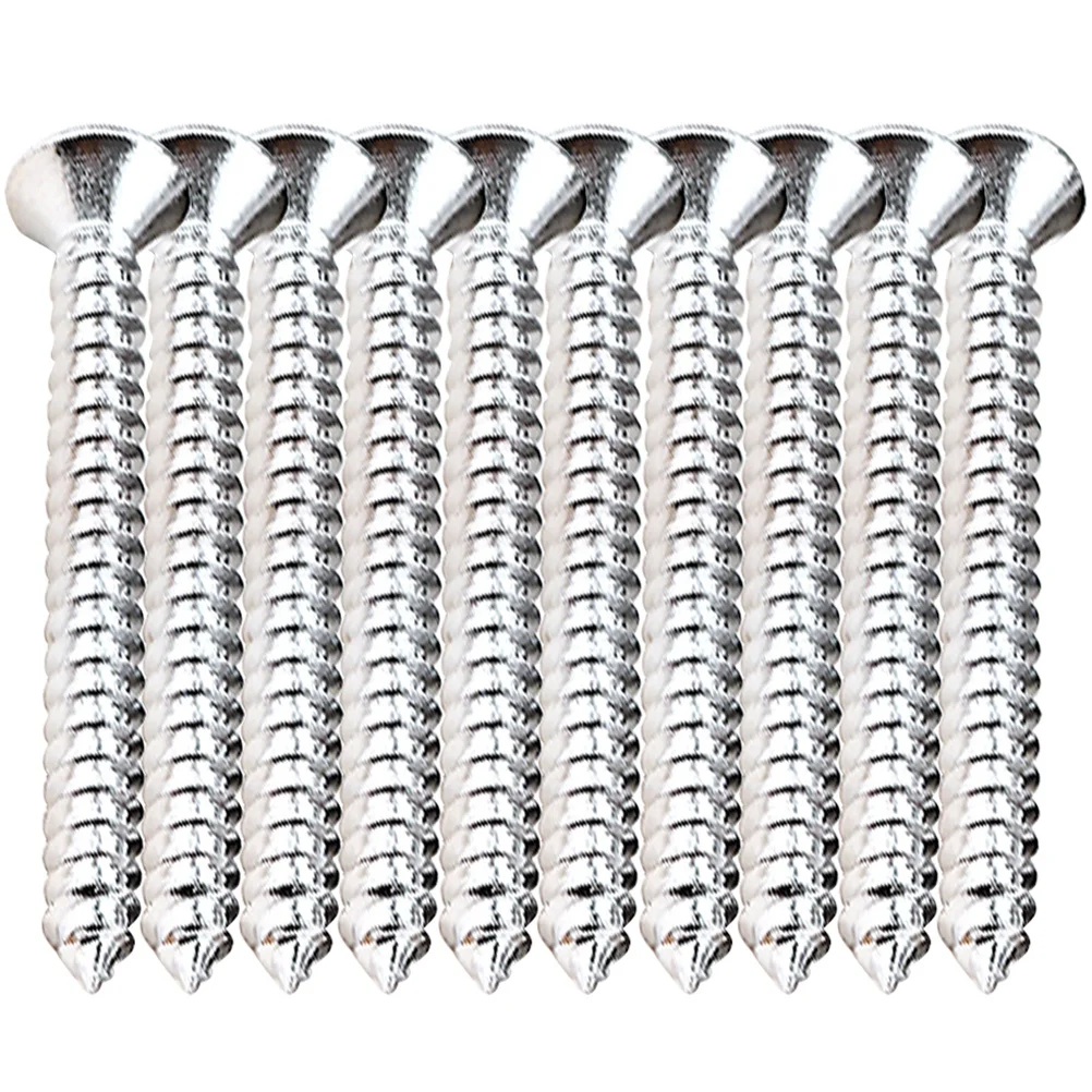 

10Pcs Metal Guitar Neck Plate Screws Sturdy Neck Joint Replacement Screws for Electric Guitar Bass Parts Bass Part