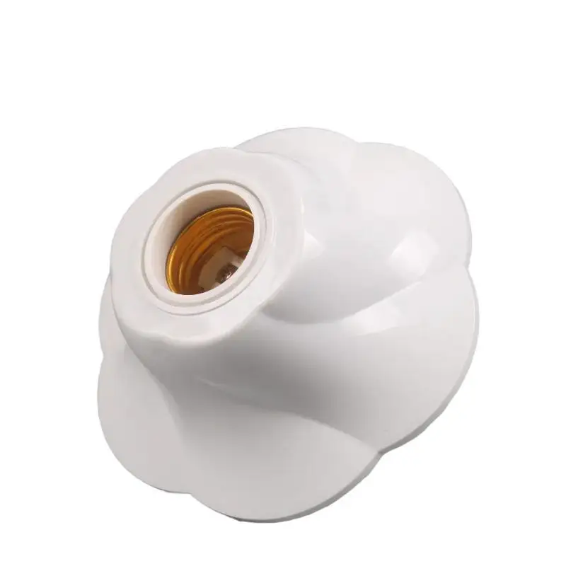 NEW E27 Rose Shaped Pendant Lamp Holder Minimalist White Fixed Base Socket Base Ceiling Wall Light Base Holder