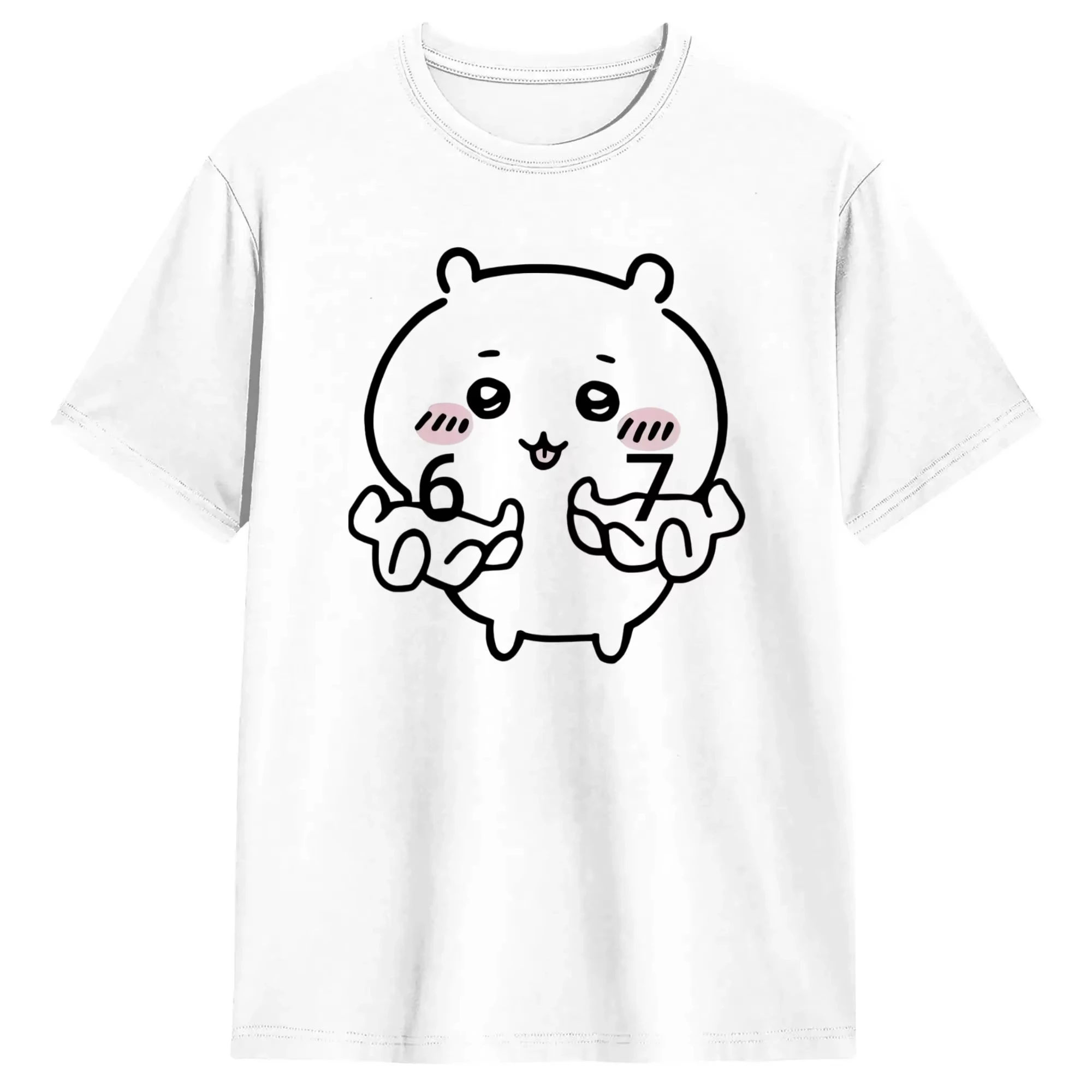 Chiikawas T Shirt Couple Street Style T Shirts Summer Round Neck Hippie Tee Shirt Dropshipping Oversize Tops