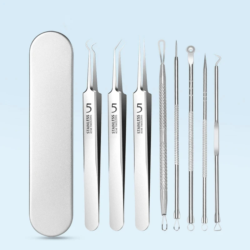 Super pointed cell clip acne needle set, ultra-fine tweezers, blackhead removal and acne removal needle beauty tool