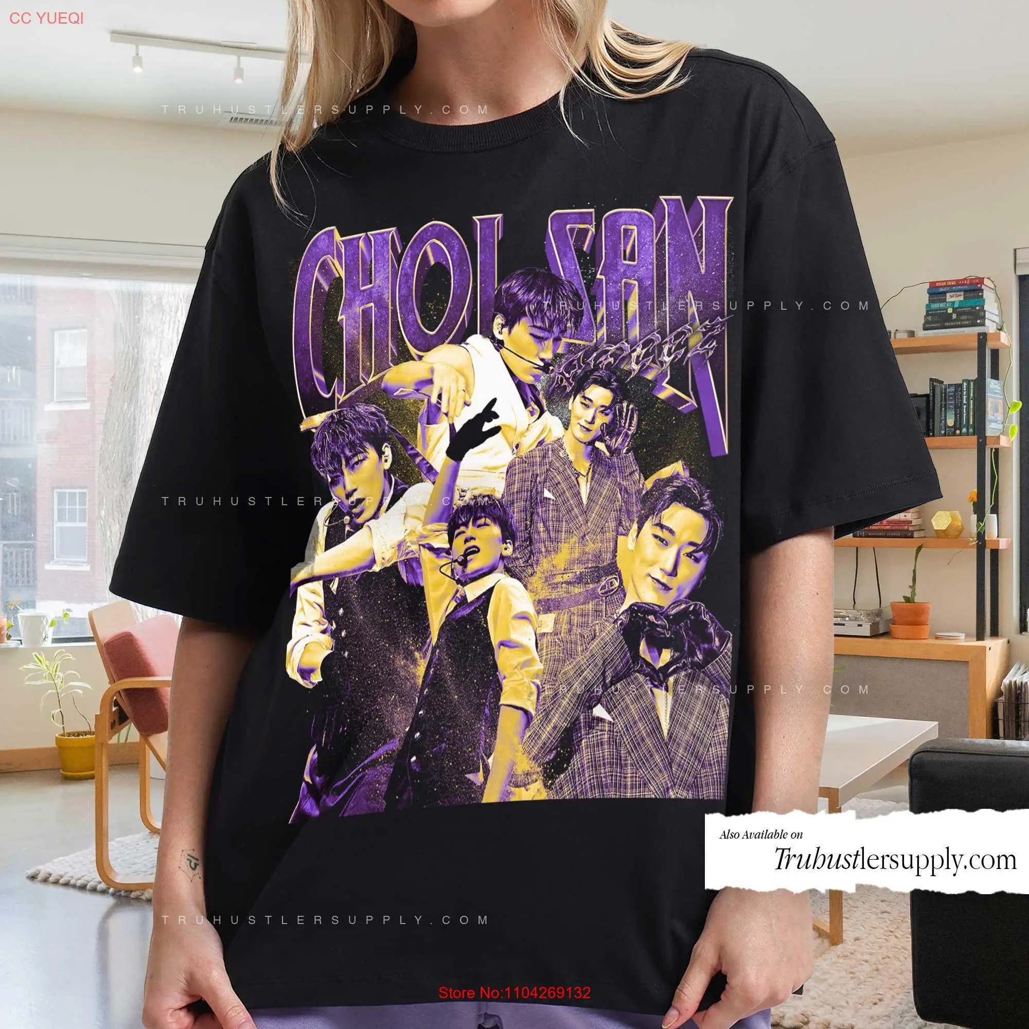 Choi san Ateez inspirou camiseta vintage concerto retro world tour para atiny Kpop mangas compridas ou curtas