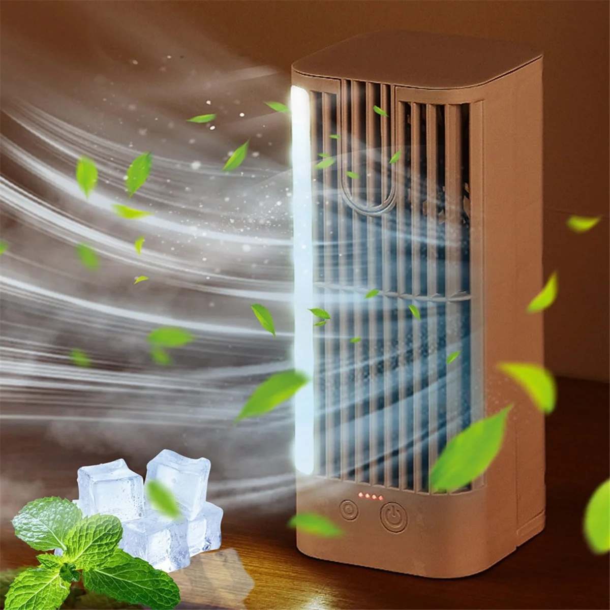 Energy Saving Desktop Air Conditioner Fan with Night Light- Compact, Portable &for Room Desks, Offices & Summer Gift