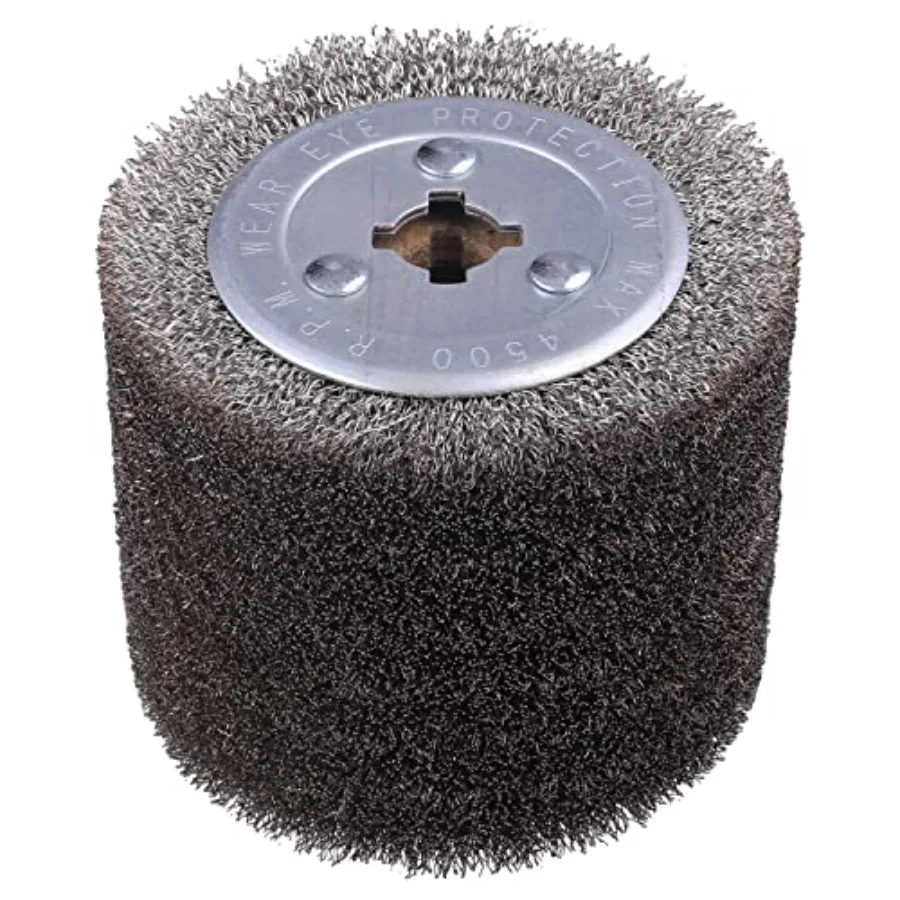 Cepillo de alambre de acero inoxidable de 4.7" x 4" para acondicionamiento de superficies, herramienta de pulido y abrillantado para metal