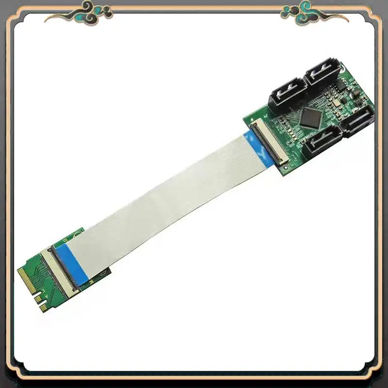 

ASMA-ASM1064 Адаптер M.2 Wi-Fi на 4 SATA 3.0 Удлинительный кабель M.2 Wi-Fi поддерживает черный и белый для Synology