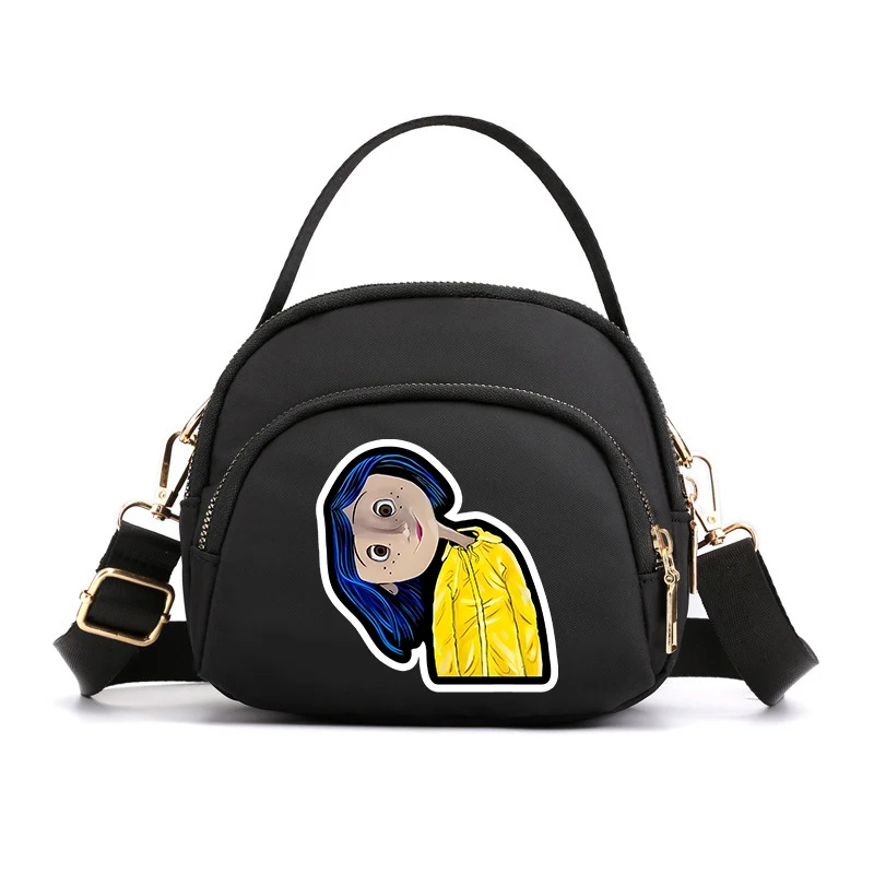 New Coraline Crossbody Bags for Women Kawaii Cartoon Figure Printed Bag Girl Shoulder Bag Y2K Women Handbags Birthday Gifts