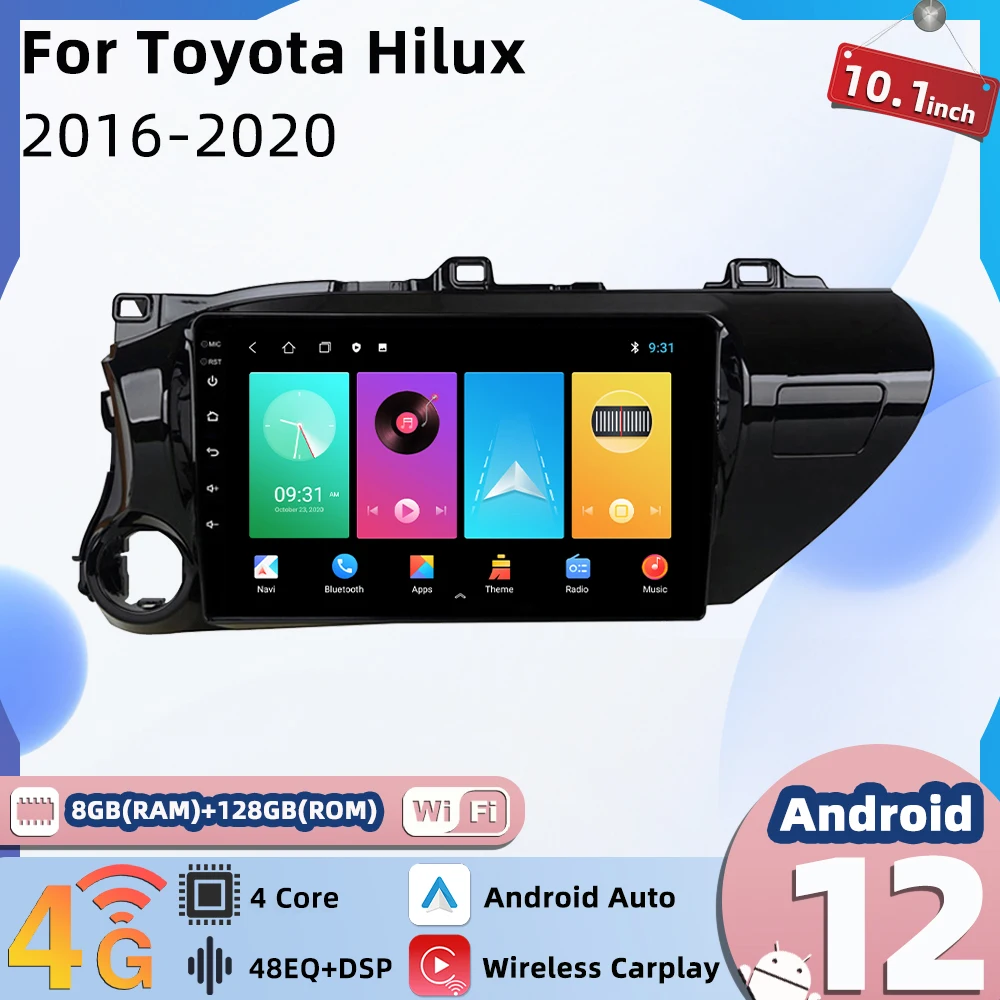 

Автомагнитола 2 Din на Android для Toyota Hilux 2016-2020, автомобильное радио с экраном, мультимедийный плеер, навигация GPS, головное устройство, Авторадио