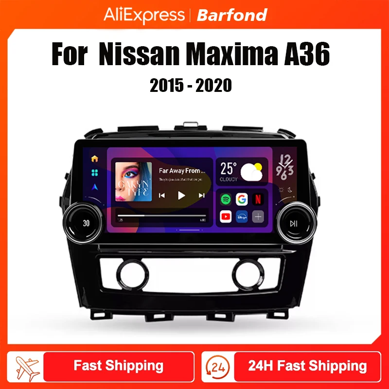 12.3inch Android Car Multimedia video Player For Nissan Maxima A36 2015 - 2020  large screen radio 2DIN Carplay navigation GPS