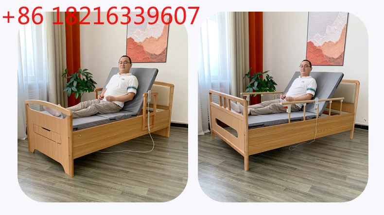 

Multifunctional elderly bed Solid wood smart bed Flashlight dual-purpose nursing bed