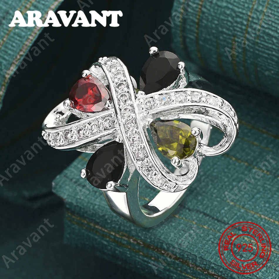 Herzförmiger Zirkonia-Ring aus 925er Sterlingsilber – exquisiter und süßer Hochzeitsschmuck für Frauen