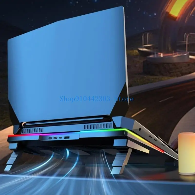 

L4MD ноутбук охлаждающая панель Gaming Laptop Stand Portable Computer Stand Straster Lod Fean с портом USB/USB C для ноутбука