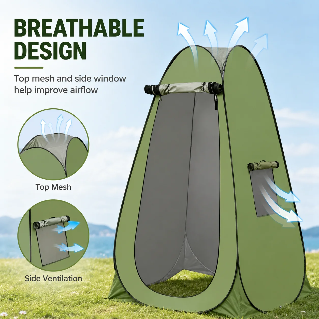 ポータブルプライバシーテント、ポップアップクイックセットアッ - Outdoor Camping Toilet Tent のレビューと価格