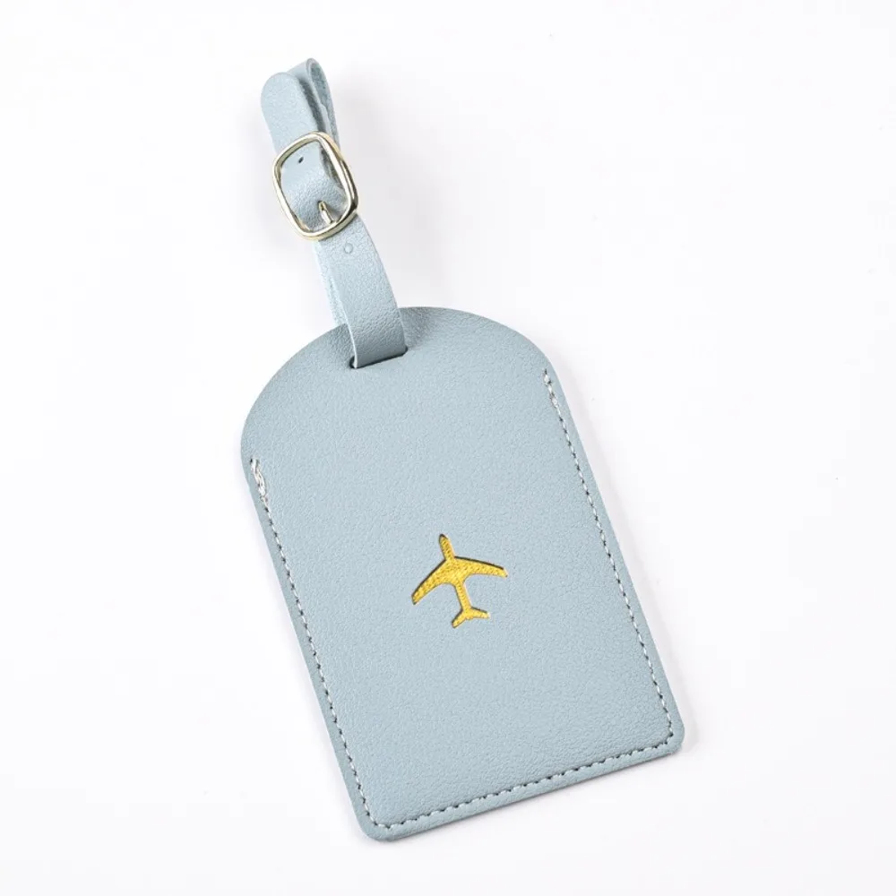 New Portable Luggage Tag Leather with Signature Paper Boarding Bag Tag Universal Voyage Accessories Travel