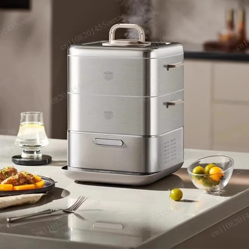 Electric Steamer Household Three-Layer Stew Pot Stainless Steel Multi-Functional Integrated Breakfast Machine Steamer