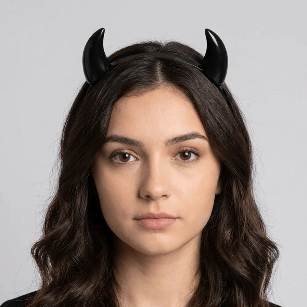 Halloween Hair Pins Animal Devil Horn Hairband Glossy Non-slip Ox Horn Hair Clips Hair Hoop Resin Anime Headband Anime Expo