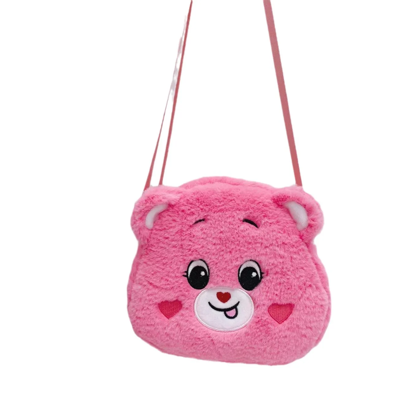 Kawaii Cartoon Carebears Student Plush Crossbody Bag Large Capacity Storage Bag Children\'s Holiday Gift