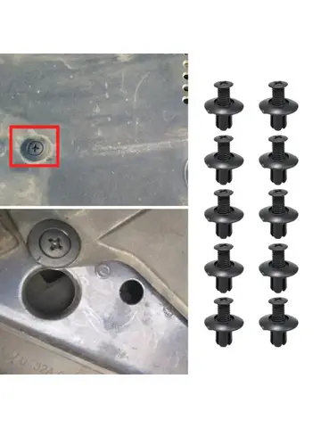 8mm Plastic Rivets Fasteners Screw Car Bumper Fender Black Rivet Car Fastener Clips for Toyota Focus Kia Nissan Yamaha