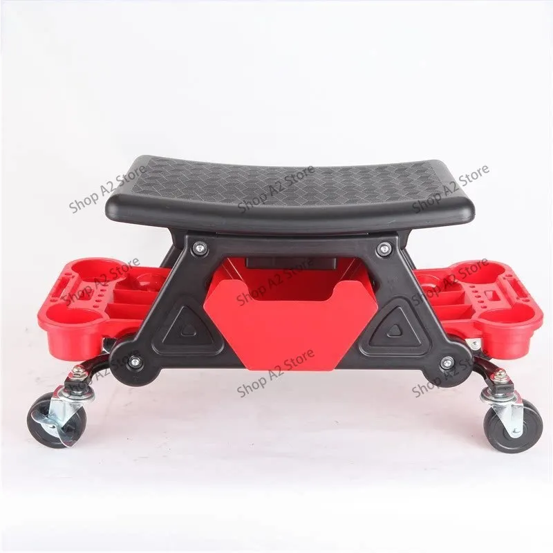 Mobile Car Detailing Work Stool Adjustable Height Auto Repair Stool for Car Maintenance and Polishing