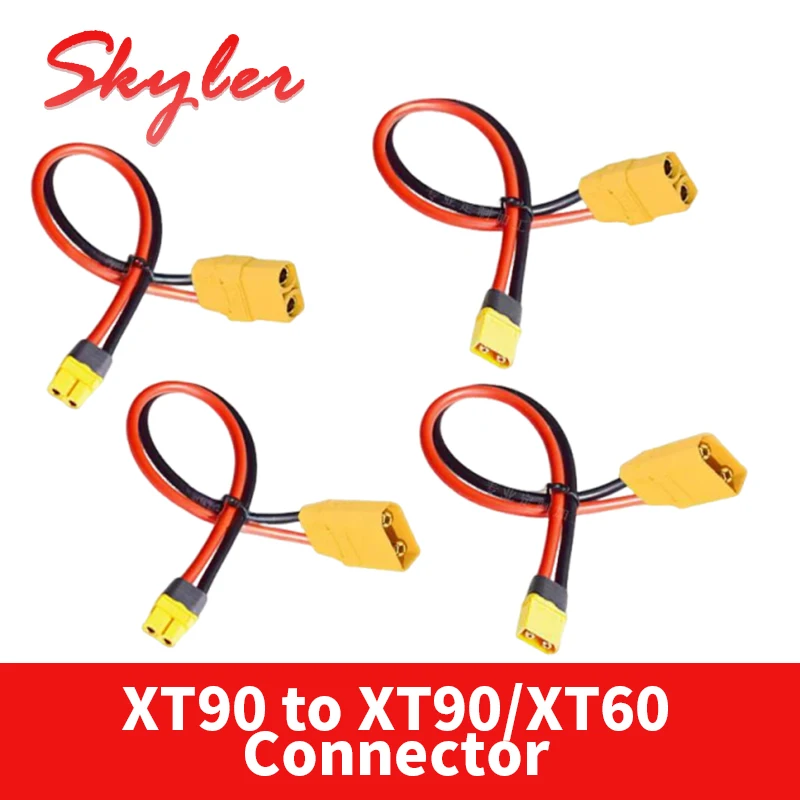 XT90 to XT60 Battery Conversion Line XT90 Male to XT90 Female Llithium Battery Balanced Charging Extension Cable Model Airplane