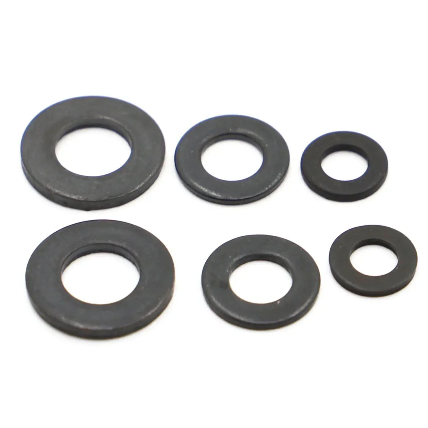 M2 M2.5 M3 M4 M5 M6 M8 M10 M12 M14 M16 M20 M22 M24  Black Grade 8.8 Carbon Steel Flat Washer Plain Gasket Pad GB97 DIN125