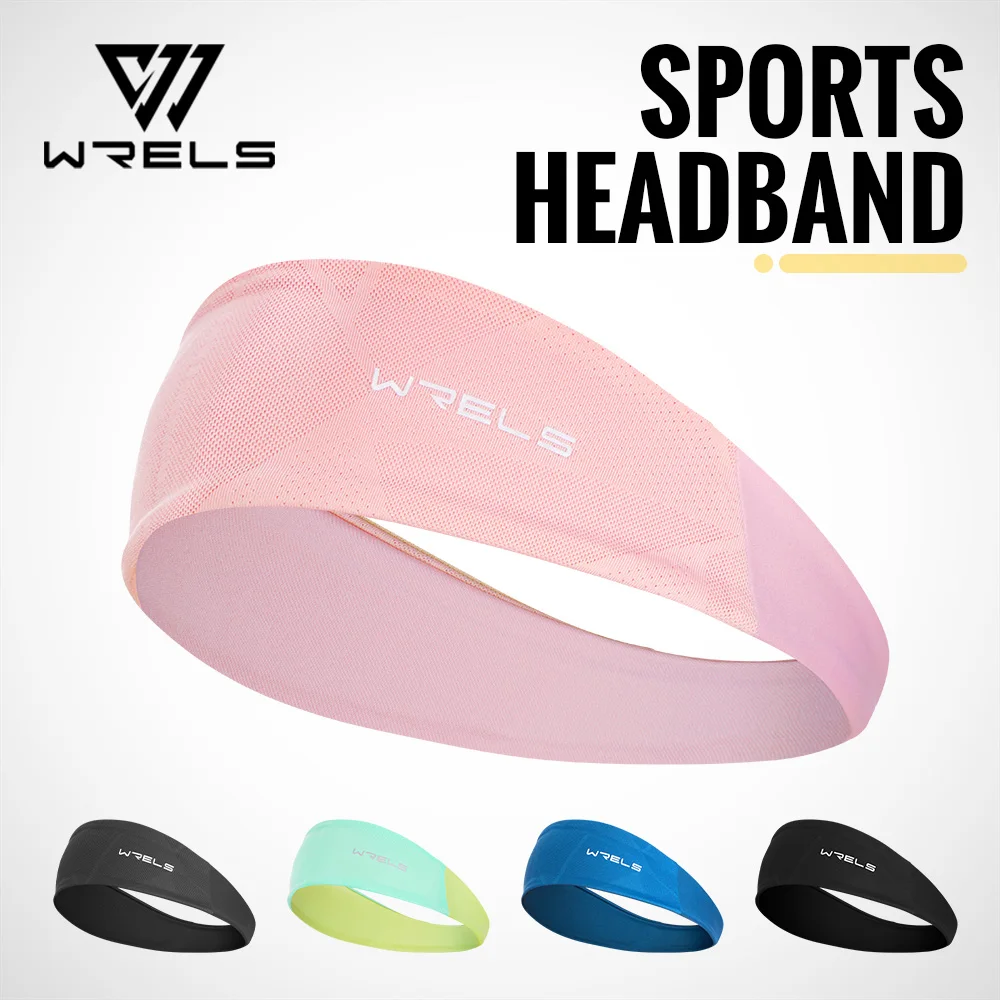 WRELS Sports Headbands Moisture Wicking Sweatband Non Slip Running Headband Breathable Sweat Bands Fitness Elastic Hairband