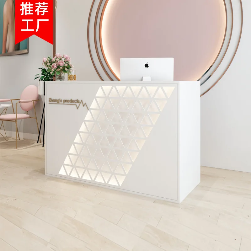 Creative clothing store counter small paint checkout page homestay barber shop hotel reception desk customization