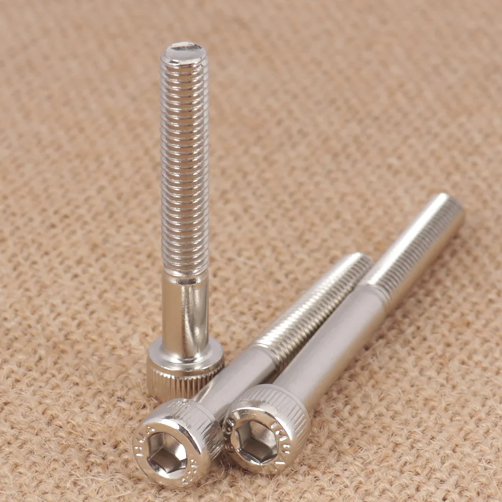 12.9 Grade Alloy Steel Nickel Plated Cap Head Half Thread Hexagon Socket Screw M3-M12 Partial Thread Cap Head Hex Socket Bolt