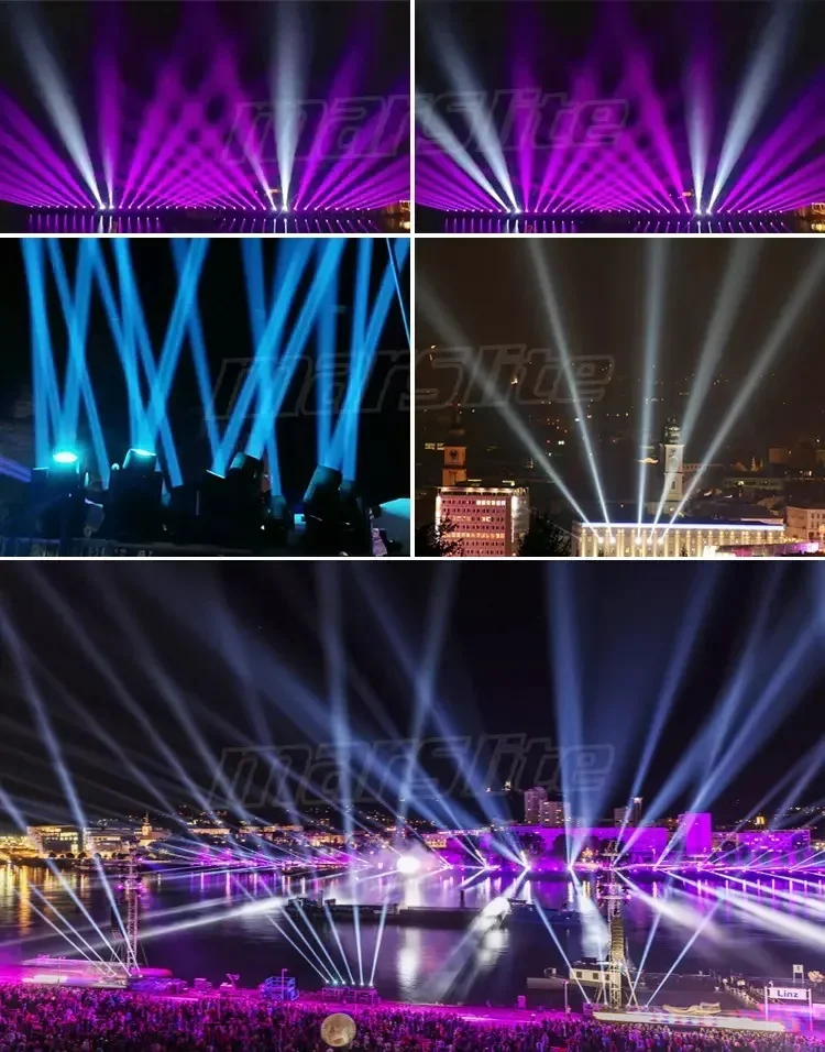 Marslite-Projecteur de Lumière de Scène à Tête Mobile, 380W, IP65, Étanche, pour l'Extérieur